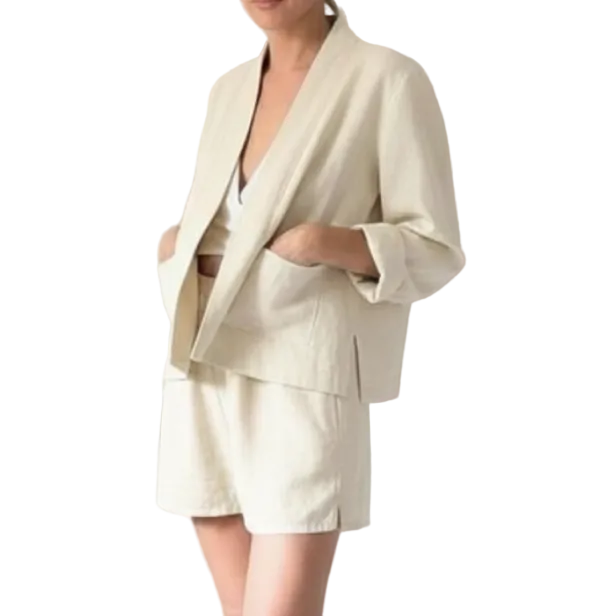 FIORI JACKET (CREME) Cotton lined in silk habotai
