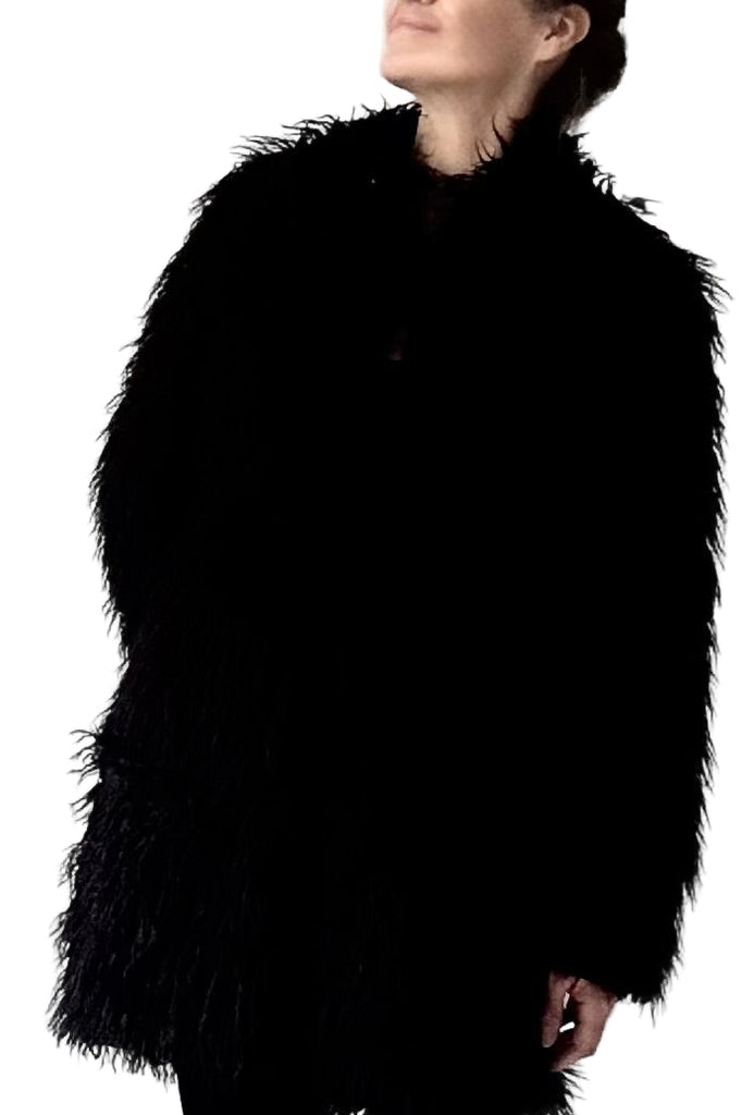 NOIR FUR COAT (WINTERY MIX Sale)