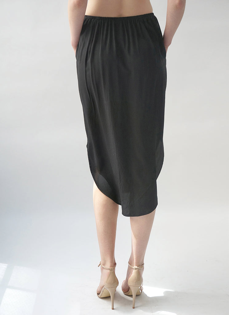 CECILE SKIRT (BLACK, PATINA)
