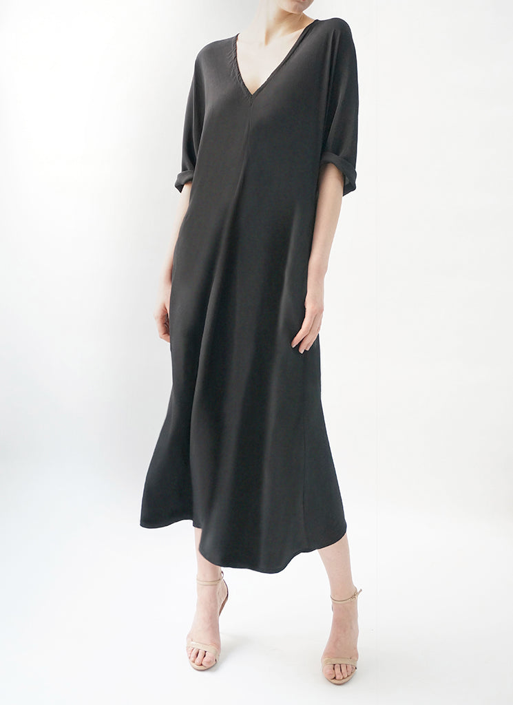 ETTA DRESS (in Clay, Crocus, Aquamarine, Persimmon, and Black)