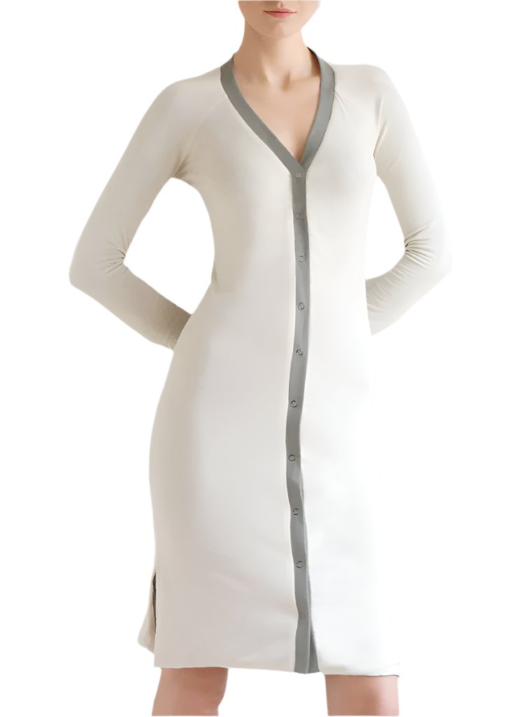 VERSA CARDIGAN/DRESS (DOVE/CREAM) - (WINTERY MIX Sale)