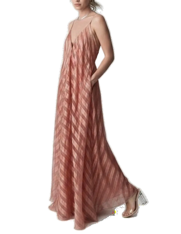 ESTERE DRESS  (Copper Rose) in Double bias cut silk