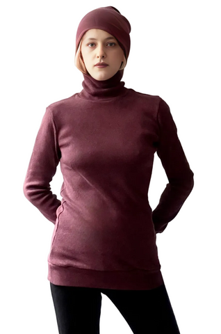 STINSON SET in AMARANTH COTTON KNIT