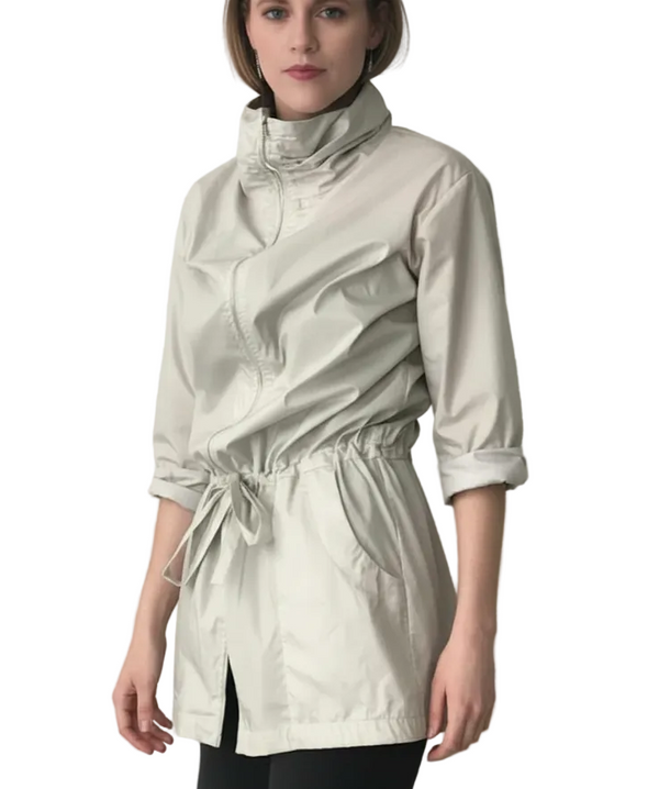 FEATHER JACKET in CHALK