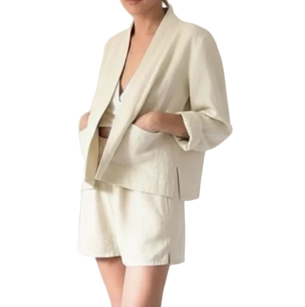FIORI JACKET (CREME) Cotton lined in silk habotai