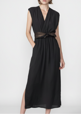 LUCIEN DRESS in  BLACK SILK