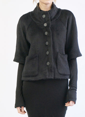 ASTRID SHAWL JACKET (Black) .