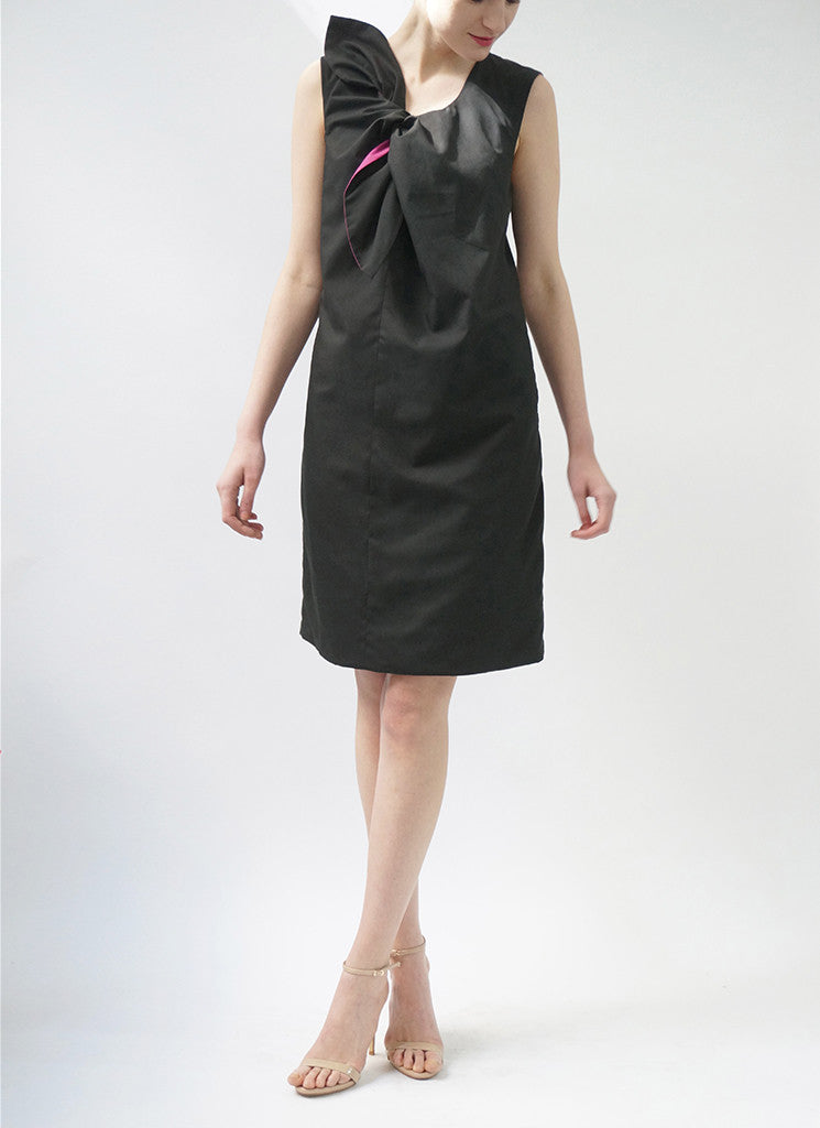 ESTE REVERSIBLE DRESS (BLACK/ROSE)