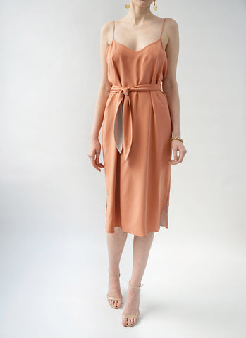 SABINE REVERSIBLE DRESS (PECHE/GYPSUM)